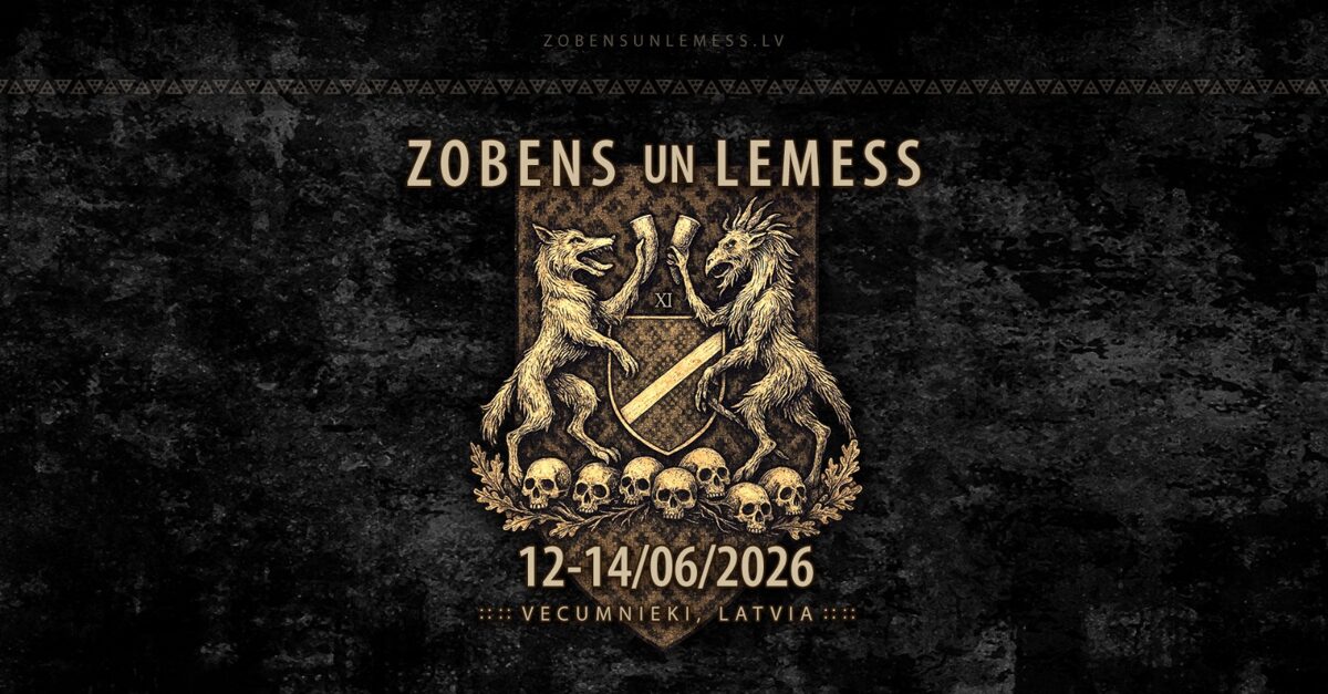 Zobens un Lemess festival of extreme music and living history, taking place on 12–14 June 2026 in Vecumnieki, by the Jaunais (New) Lake